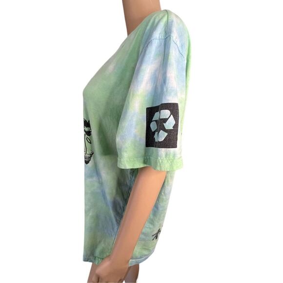 Brooklyn Cloth Trippy Tie Dye Short Sleeve T-Shirt With Artsy Graphics - Picture 3 of 6